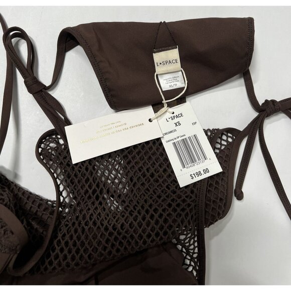 L*Space Catching Up One Piece Swimsuit in Espresso Classic - Picture 5 of 5